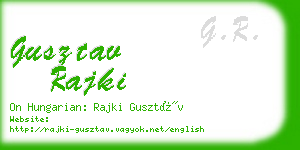 gusztav rajki business card
